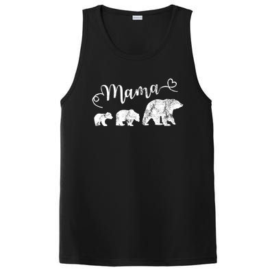 Mama Bear With 2 Best Mother Vintage Cute Gift PosiCharge Competitor Tank