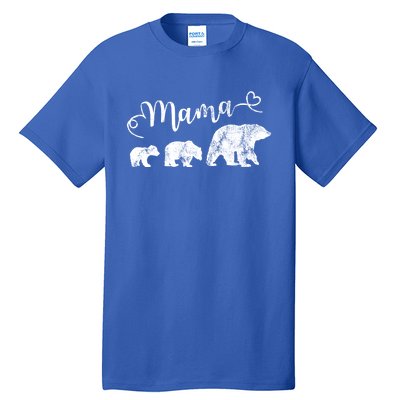 Mama Bear With 2 Best Mother Vintage Cute Gift Tall T-Shirt