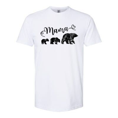 Mama Bear With 2 Best Mother Vintage Cute Gift Softstyle® CVC T-Shirt