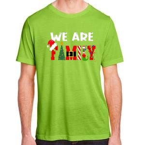 Merry & Bright We Are Family Christmas Matching Pajama Adult ChromaSoft Performance T-Shirt