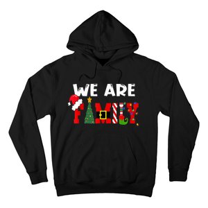 Merry & Bright We Are Family Christmas Matching Pajama Hoodie