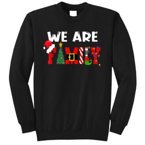 Merry & Bright We Are Family Christmas Matching Pajama Sweatshirt