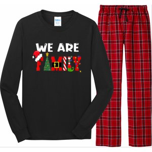 Merry & Bright We Are Family Christmas Matching Pajama Long Sleeve Pajama Set