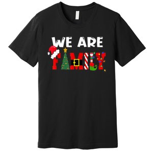 Merry & Bright We Are Family Christmas Matching Pajama Premium T-Shirt