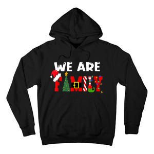 Merry & Bright We Are Family Christmas Matching Pajama Tall Hoodie