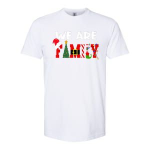 Merry & Bright We Are Family Christmas Matching Pajama Softstyle CVC T-Shirt