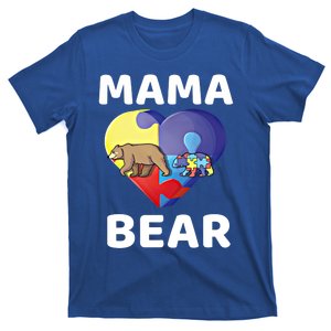 Mama Bear World Autism Awareness Day Family Mommy Gift Cute Gift T-Shirt