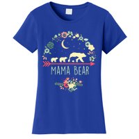 Mama Bear With 3 Cubs Funny Gift Floral Mothers Day Women's T-Shirt