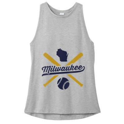 Milwaukee Baseball Wisconsin Pride Love City Ladies PosiCharge Tri-Blend Wicking Tank