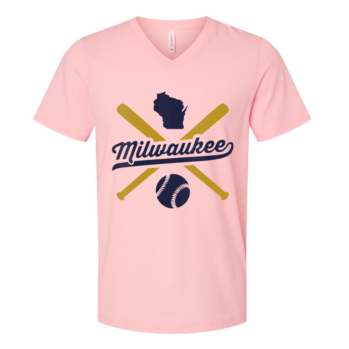 Milwaukee Baseball Wisconsin Pride Love City V-Neck T-Shirt