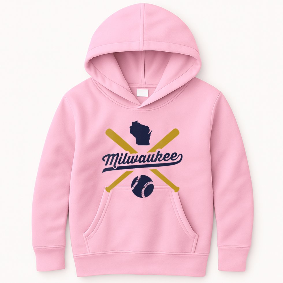 Milwaukee Baseball Wisconsin Pride Love City Kids Hoodie