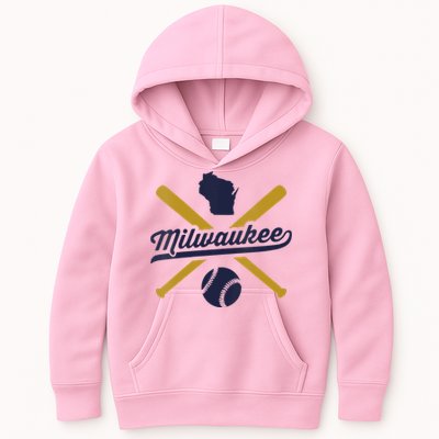 Milwaukee Baseball Wisconsin Pride Love City Kids Hoodie