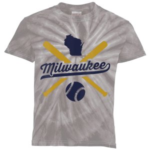 Milwaukee Baseball Wisconsin Pride Love City Kids Tie-Dye T-Shirt