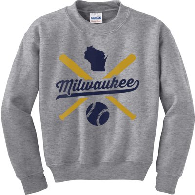 Milwaukee Baseball Wisconsin Pride Love City Kids Sweatshirt