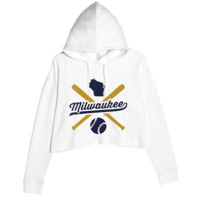 Milwaukee Baseball Wisconsin Pride Love City Crop Fleece Hoodie