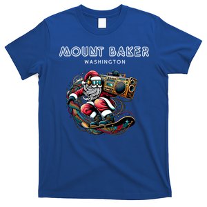 Mount Baker Washington Cool Snowboard Christmas Santa Gift T-Shirt