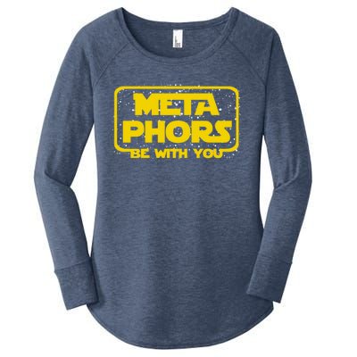 Metaphors Be With You Funny English Teacher Space Gift Women's Perfect Tri Tunic Long Sleeve Shirt