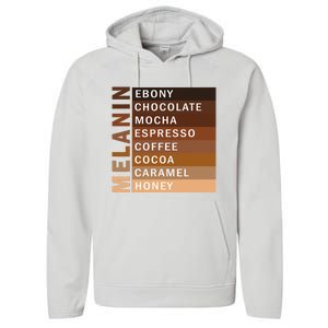 Melanin Black Women Poppin Brown Skin Black Girl Magic Performance Fleece Hoodie