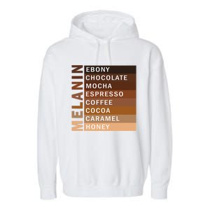 Melanin Black Women Poppin Brown Skin Black Girl Magic Garment-Dyed Fleece Hoodie