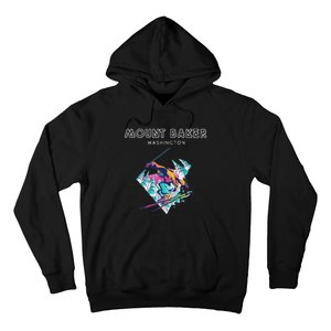 Mount Baker Washington Retro Skier Hoodie