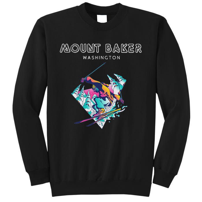 Mount Baker Washington Retro Skier Sweatshirt