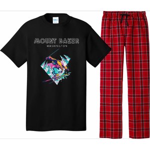 Mount Baker Washington Retro Skier Pajama Set