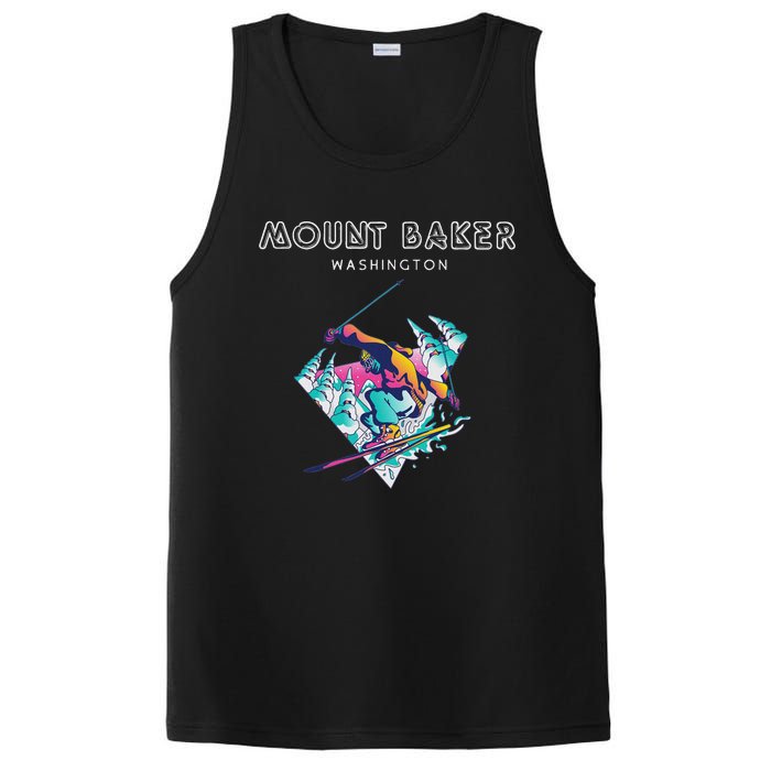 Mount Baker Washington Retro Skier PosiCharge Competitor Tank