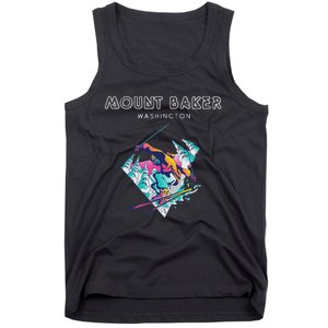 Mount Baker Washington Retro Skier Tank Top