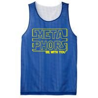 Metaphors Be With You Funny English Teacher Cute Gift Funny Gift Mesh Reversible Basketball Jersey Tank