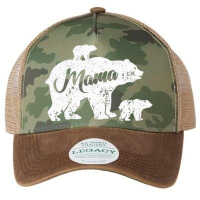 Mama Bear with two Family Bear Baby Newborn Mamabear Legacy Tie Dye Trucker Hat