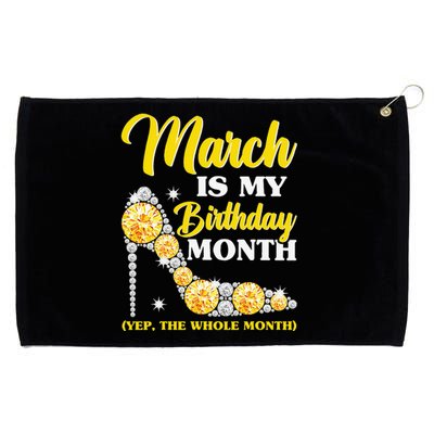 March Birthday Wo Yep The Whole Month Bling Grommeted Golf Towel