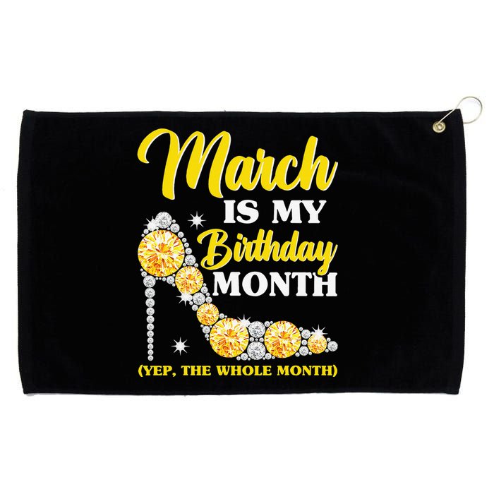 March Birthday Wo Yep The Whole Month Bling Grommeted Golf Towel