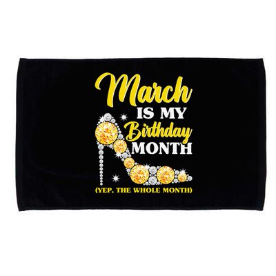 March Birthday Wo Yep The Whole Month Bling Microfiber Hand Towel