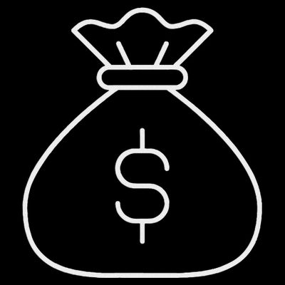 Money Bag With Dollar Sign Simple White T-Shirt