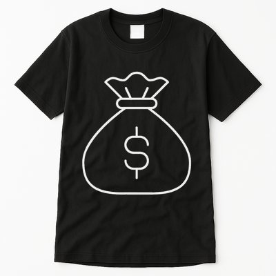 Money Bag With Dollar Sign Simple White Tall T-Shirt