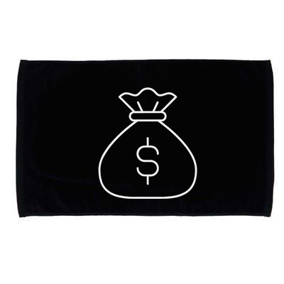 Money Bag With Dollar Sign Simple White Microfiber Hand Towel