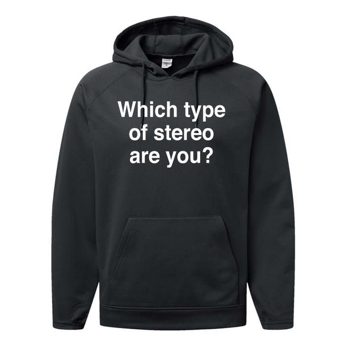 Metro Boomin Which Type Of Stereo Are You Performance Fleece Hoodie