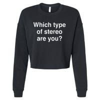 Metro Boomin Which Type Of Stereo Are You Cropped Pullover Crew