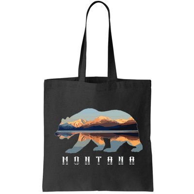 Montana Bear With Glacier National Park Lake Image Souvenir Bag