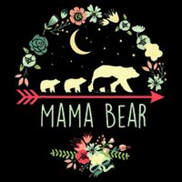 Mama Bear with 3 Cubs Floral Mother's Day Tank Top