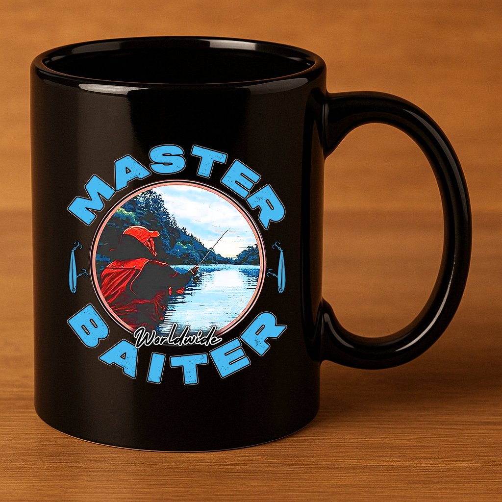 Master Baiter Worldwide Fishing 11oz C Handle Ceramic Mug