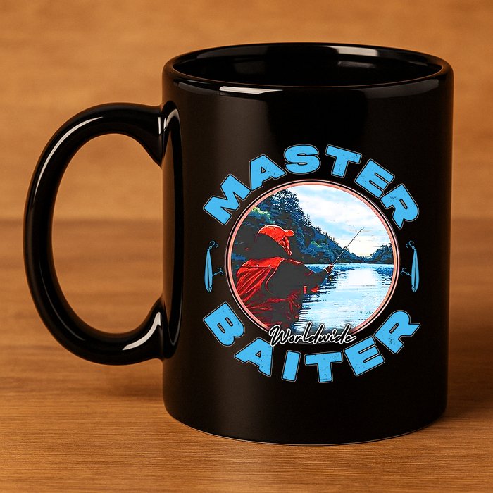 Master Baiter Worldwide Fishing 11oz C Handle Ceramic Mug