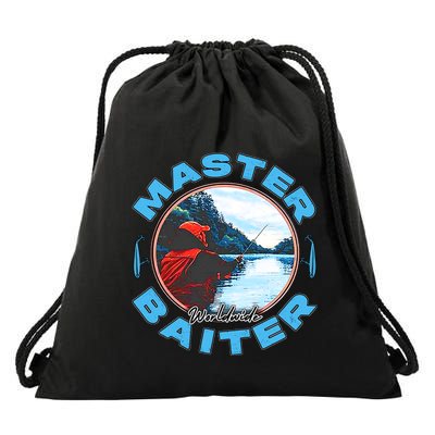 Master Baiter Worldwide Fishing Drawstring Bag