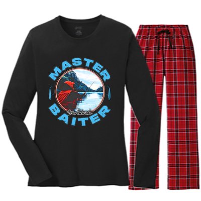 Master Baiter Worldwide Fishing Women's Long Sleeve Flannel Pajama Set 