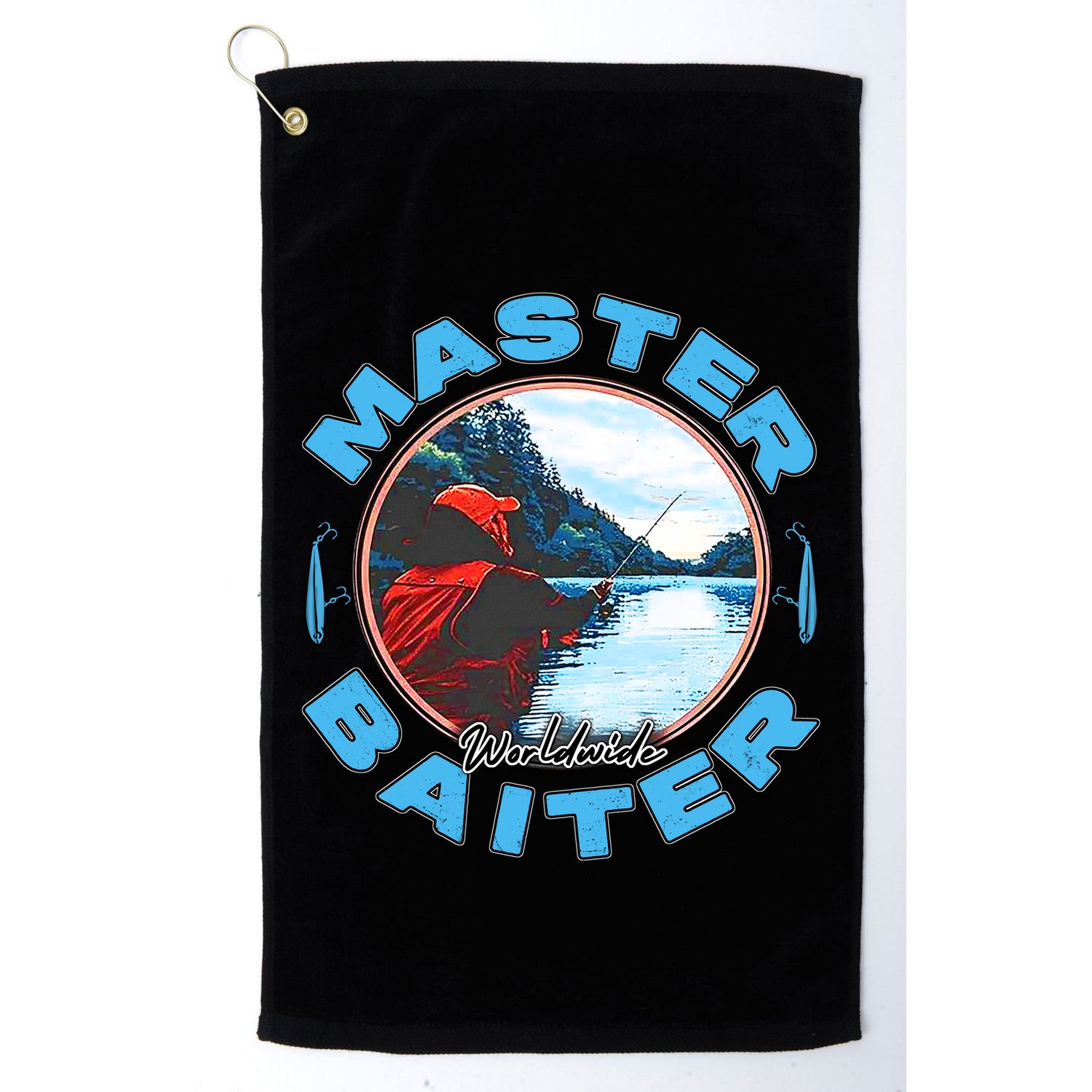 Master Baiter Worldwide Fishing Golf Towel