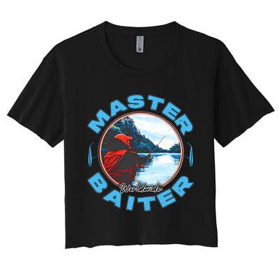 Master Baiter Worldwide Fishing Women's Crop Top Tee