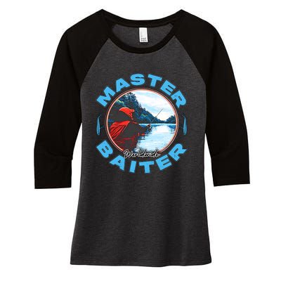 Master Baiter Worldwide Fishing Women's Tri-Blend 3/4-Sleeve Raglan Shirt