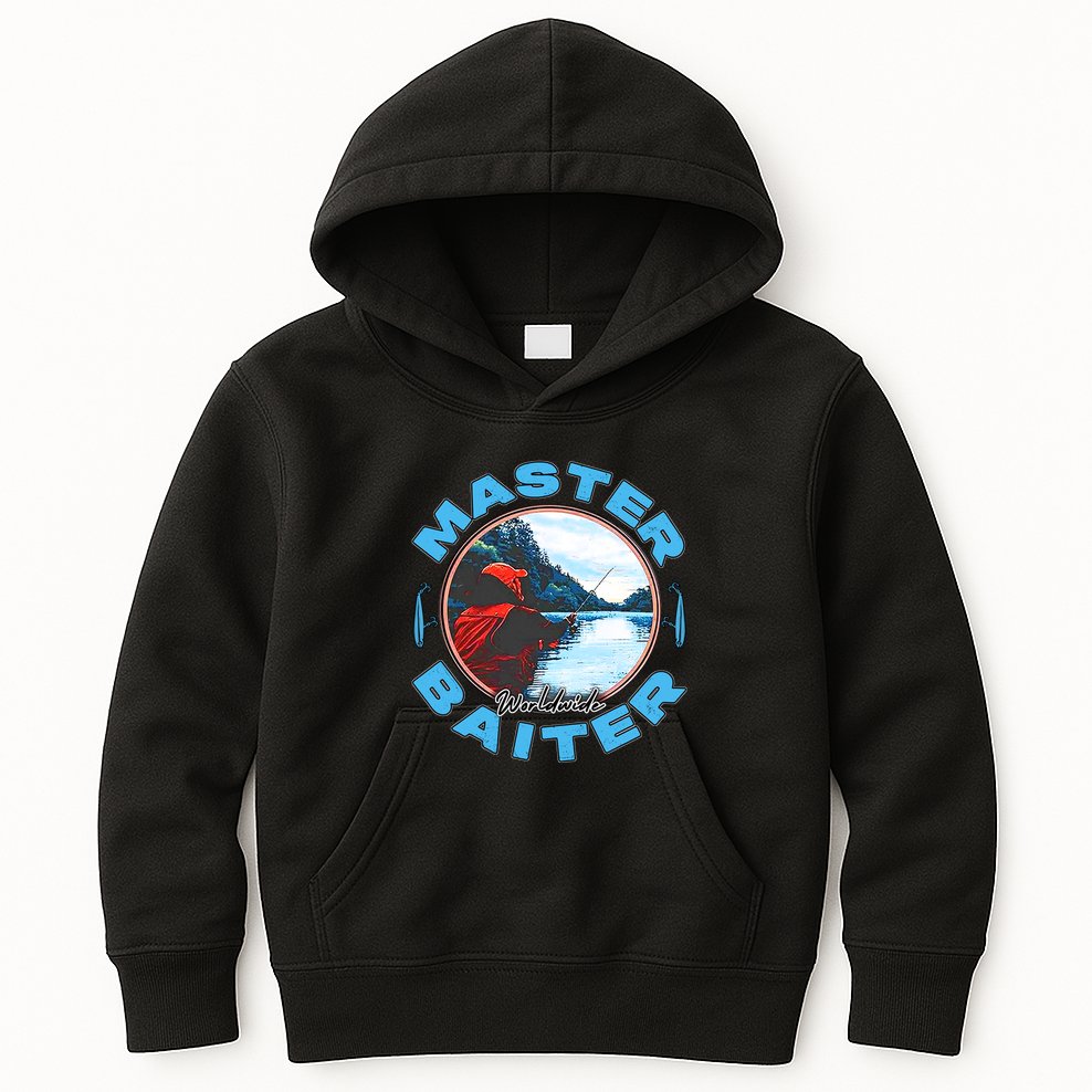 Master Baiter Worldwide Fishing Kids Hoodie