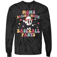 Mom Baseball White Baseball Pants Funny Baseball Mama Tie-Dye Long Sleeve Shirt