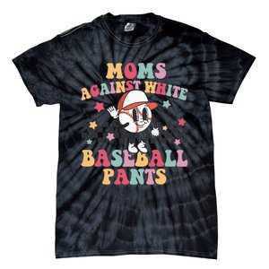 Mom Baseball White Baseball Pants Funny Baseball Mama Tie-Dye T-Shirt